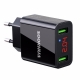 Адаптер питания - зарядное устройство AC 100-240В - DC 5В 2,2А два порта USB с вольтметром и амперметром (для зарядки планшетов и смартфонов)
