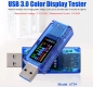 Электронный портативный USB тестер AT34 с полноцветным ЖК дисплеем (напряжение, ток, мощность, емкость, температура)
