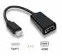 Переходник - конвертер USB Type C в HDMI, поддержка Full HD 1080P, 20см