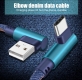 Кабель USB Type C - USB 1м угловой, ток 2А, повышенная прочность, отделка джинсовая ткань