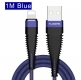 Кабель USB Lightning 8pin - USB 1м, максимальный ток 2.4А, защите от изломов, Floveme, для Apple iPhone Ipad