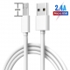 Кабель USB - MicroUSB 1м, удлиненный разъем 12мм, максимальный ток 2.4А