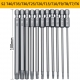 Набор магнитных бит 100мм S2 Torx T5, T6, T7, T8, T9, T10, T15, T20, T25, T30, T40, 11 предметов