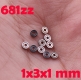 Подшипник шариковый 681ZZ (1*3*1 мм)