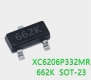 LDO стабилизатор XC6206P332MR (SOT-23-3), 3.3 В, 200мА, Uвх 1.8-6В, потребление 1 мкА