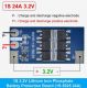 Контроллер заряда разряда 3.2V LiFePo4 BMS 24A, ограничение заряда 3.75В, разряда 2.1В, 50*25*3.5мм